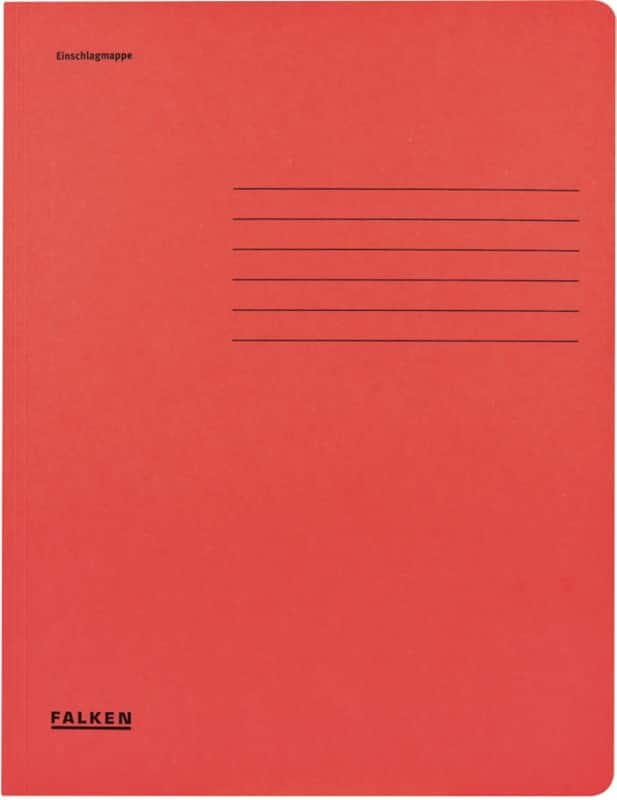 Falken 3-flap mappen 448003E A4 Rood Karton