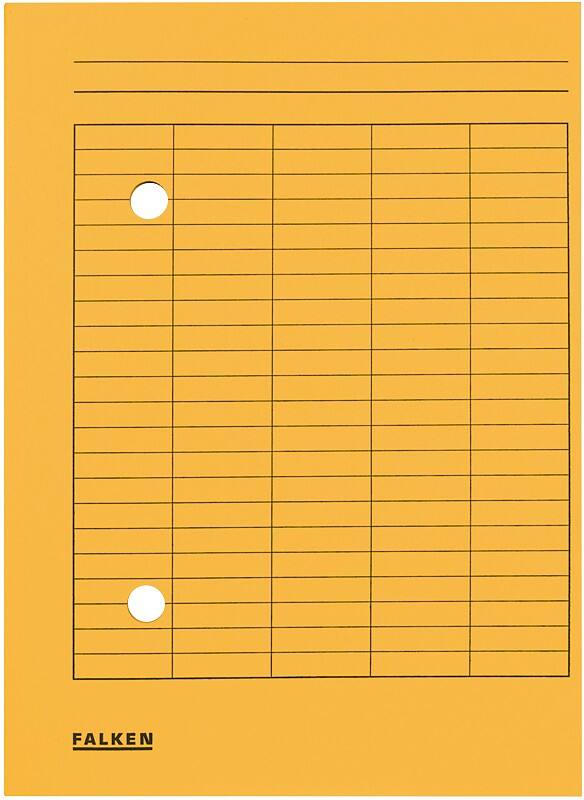 Falken Dossiermap Circulatie A4 Geel Karton 22 x 31,8 cm 100 Stuks