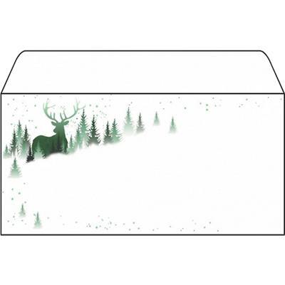 Sigel Kerst envelop Christmas Forest DL 90 g/m² Wit 25 Stuks