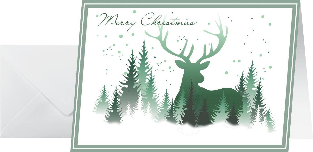 Carte de Noël Sigel motif forêt A6 Assortiment 14,8 x 10,5 cm 25 Unités