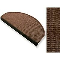 Tapis d'escalier FLOORDIREKT STEP Semi-circulaire Sisal Brun foncé