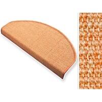 Tapis d'escalier FLOORDIREKT STEP Sylt Semi-circulaire Sisal Terra Apricot