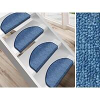 Tapis d’escalier Casa Pura London Semi-circulaire PP Bleu clair 86 190 x 560 mm