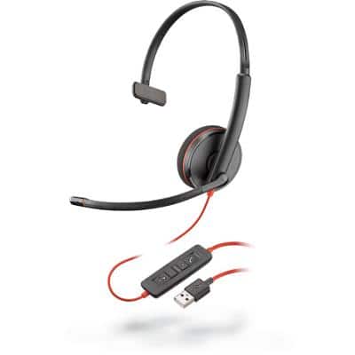 Plantronics C3210 Bedraad Mono Headset Op oor USB Zwart