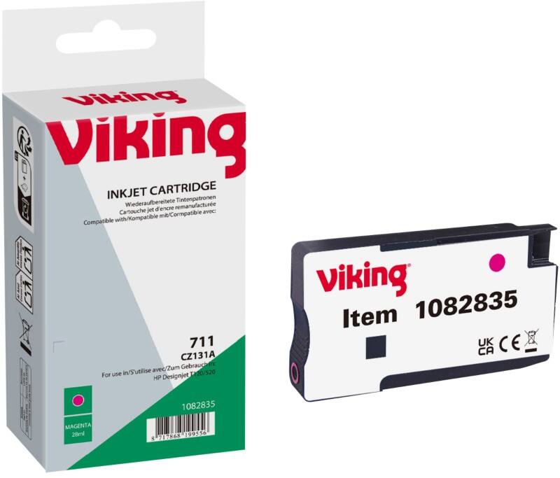 Cartouche jet d'encre Viking 711 compatible HP 711 CZ131A Magenta
