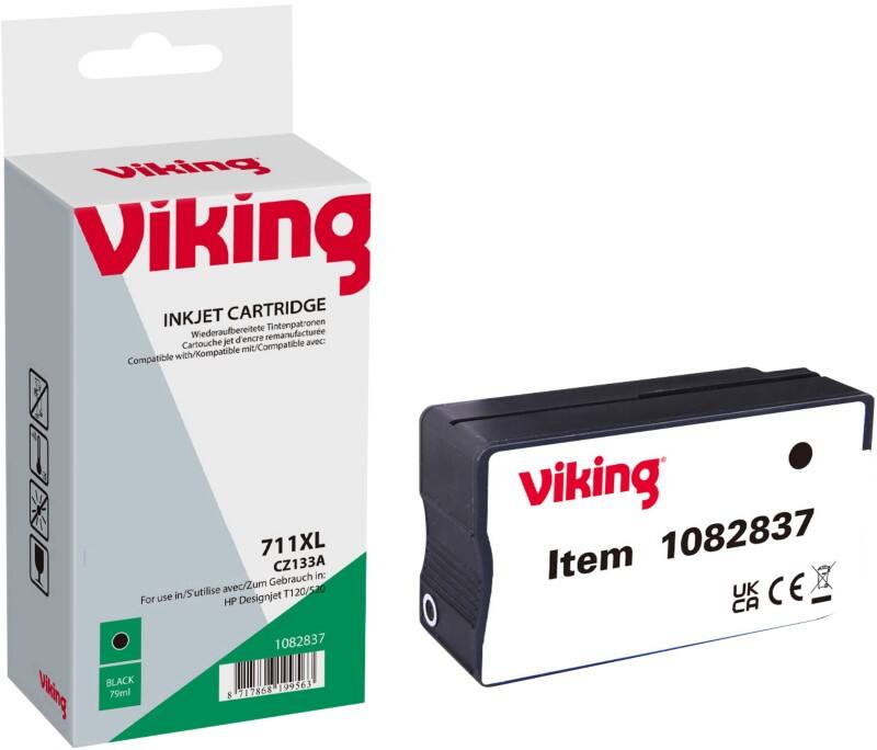 Cartouche jet d'encre Viking 711 compatible HP 711 CZ133A Noir