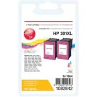 Cartouche jet d'encre Viking 301XL Compatible HP CH564EEv1 Cyan, magenta, jaune Duopack 2 Unités 