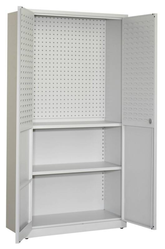 Armoire Ceha Métal 2 Étagères Verrouillable 1000 x 450 x 1950 mm Blanc