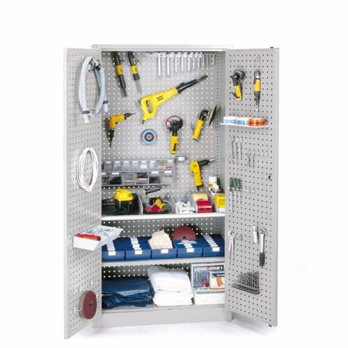 Armoire Ceha Métal 2 Étagères Verrouillable 1000 x 450 x 1950 mm Blanc