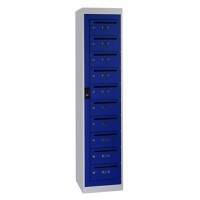Postvakkenkast OPK 180 Blauw, Wit 400 x 500 x 1900 mm 10 deurs