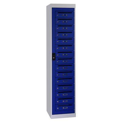 Postvakkenkast OPK 180 Blauw, Wit 400 x 500 x 1800 mm 15 deurs