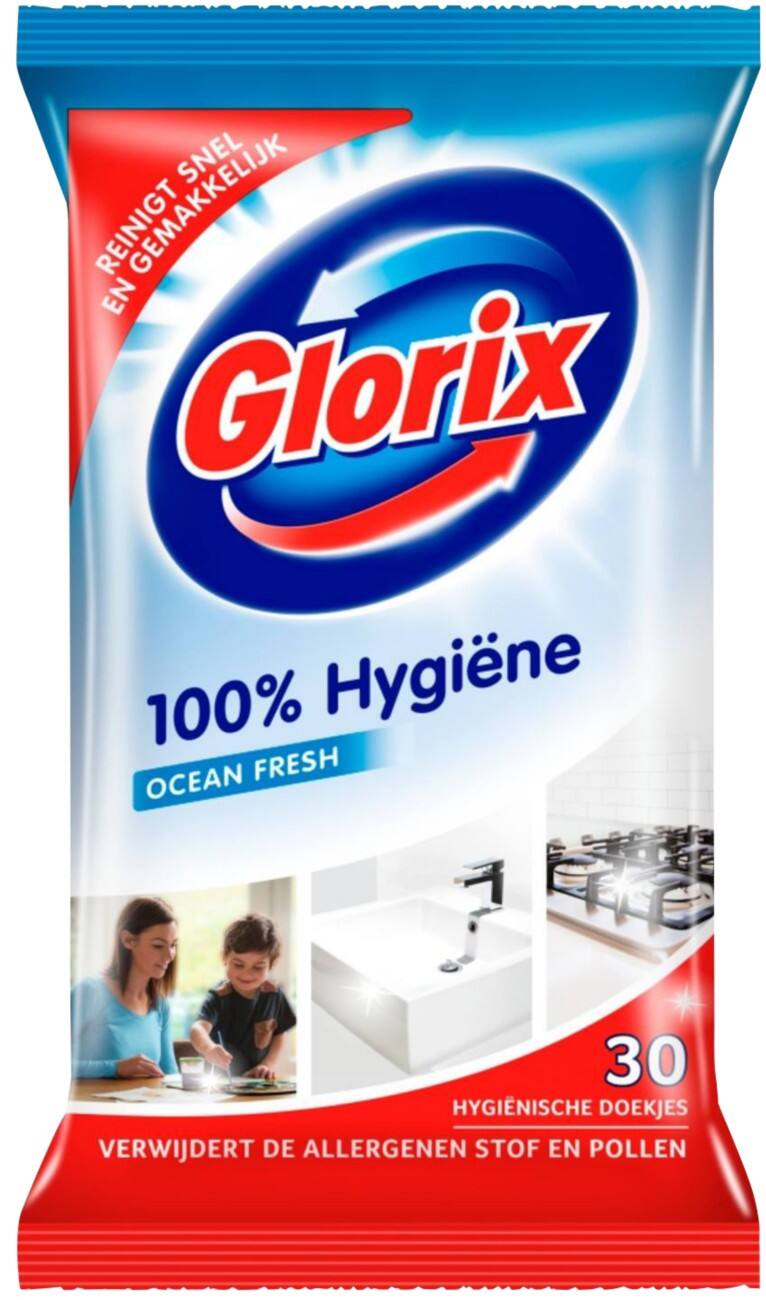 Lingettes nettoyantes Glorix Normal 30 unités