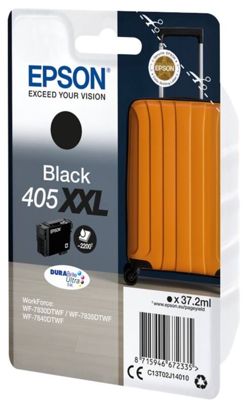 Cartouche jet d'encre Epson 405XXL D'origine C13T02J140 Noir