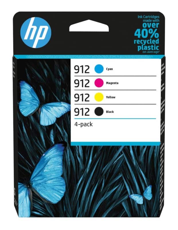 HP 912 originele inktcartridge 6ZC74AE zwart, cyaan, magenta, geel multipak 4 stuks