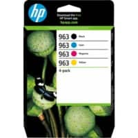 HP 963 originele inktcartridge 6ZC70AE zwart, cyaan, magenta, geel multipak 4 stuks