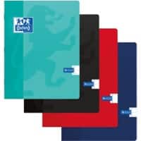 Cahier Oxford Ligné A5 21x14,8 cm 36 feuilles Turquoise Noir Rouge Bleu