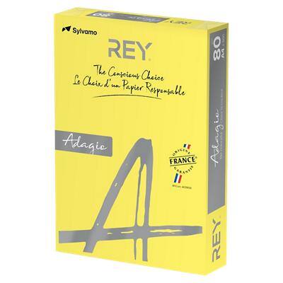 Rey Adagio A4 Gekleurd papier Intens geel 120 g/m² 250 Vellen