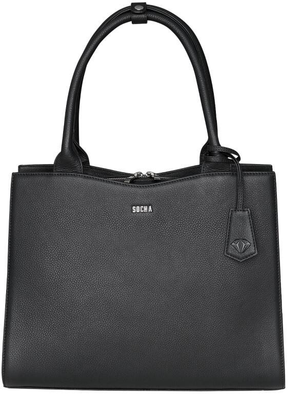 Sac pour ordinateur portable SOCHA Diamond 14" 39 x 12 x 29 cm Cuir Noir