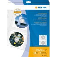 HERMA 7682 CD-DVD hoesjes 230 x 300 mm Doorzichtig 10 Stuks