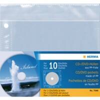 HERMA 7686 CD-DVD hoesjes 145 x 135 mm Doorzichtig 5 Stuks