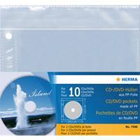 Pochettes pour CD/ DVD HERMA 7686 145 x 135 mm Transparent 5 unités