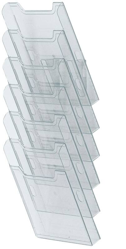 Porte-brochures mural 6 x A4 Exacompta 64758D 23,9 x 15,5 x 66,5 cm