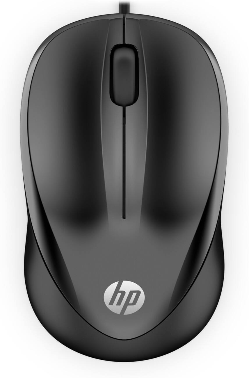HP 1000 Muis Bedraad Zonder Bluetooth Zwart Geschikt voor linkshandigen