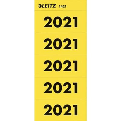 Leitz Etiketten Jaar 2021 Geel 60 x 25,5 mm 100 Stuks