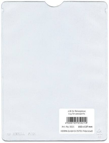 Pochettes pour cartes HERMA 5010 Transparent 25 Unités