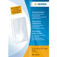 HERMA documenthoes 5043 transparant PP (polypropeen) 2-delig 15,7 x 11 cm 25 stuks