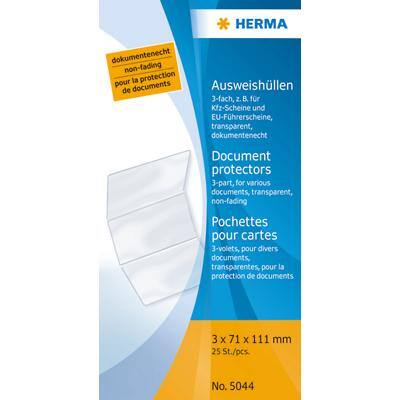 HERMA documenthoes 5044 transparant PP (polypropeen) 3-delig 11,1 x 7,1 cm 25 stuks
