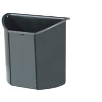 Seau pour poubelle semi-circulaire Exacompta 43142D 2,5 L Plastique Gris 195 x 222 x 115 mm