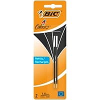 Recharge pour stylo à bille BIC 4 Couleurs 0,4 mm Noir 2 Unités