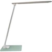 Lampe de bureau Unilux Popy Autoportant LED Argenté, Blanc USB 300 x 120 x 350 mm