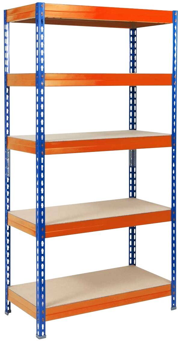 Étagère MAMMUT 5 étagères 1200 x 450 x 1800 mm Bleu, orange