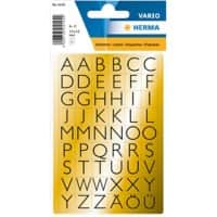 Lettres autocollantes HERMA 4145 A-Z 13 x 12 mm Dorées 10 paquets de 2160 étiquettes