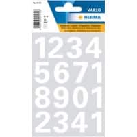 Chiffres autocollants HERMA 4170 0-9 25 mm Blanc 10 paquets de 320 étiquettes 4170-10