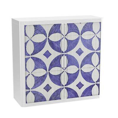 Paperflow Roldeurkast Faience Blauw, wit 1.100 x 415 x 1.040 mm