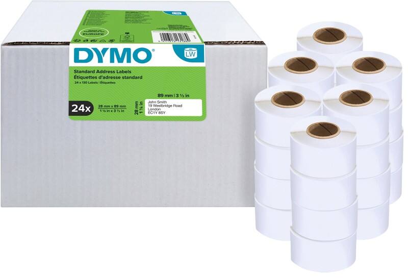 Étiquettes d'adresse LW Dymo S0722360 Blanc 28 x 89 mm 24 rouleaux de 130 Étiquettes