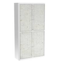 Armoire basse à rideaux Paperflow Fibre de papier Blanc 1100 x 415 x 2040 mm