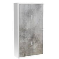 Armoire à rideau Paperflow Fissurée Gris, blanc 1100 x 415 x 2040 mm