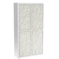Armoire basse à rideaux Paperflow Plumes Blanc 1100 x 415 x 2040 mm