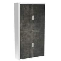 Armoire basse à rideaux Paperflow Vulnus Noir, blanc 1100 x 415 x 2040 mm