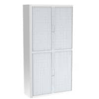 Armoire basse à rideaux Paperflow Relief Blanc 1100 x 415 x 2040 mm