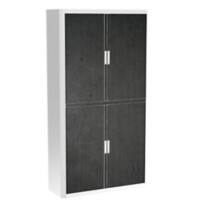 Armoire à rideau Paperflow Tableau noir Noir, blanc 1100 x 415 x 2040 mm