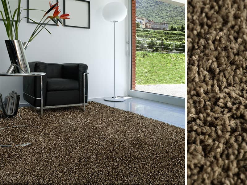 Casa Pura Vloerkleed PP (Polypropeen), Schuim Bruin 290 x 200 cm