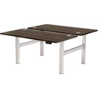 Fellowes Cambio Elektrisch Hoogteverstelbaar Zit-sta-bureau Rechthoekig Walnoot T-Voet 1.699 (B) x 1.470 (D) x 1.305 (H) mm MDF (Medium-density fibreboard), PVC (Polyvinylchloride), Staal