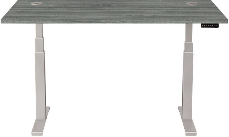 Fellowes Cambio Elektrisch Hoogteverstelbaar Zit-sta-bureau Rechthoekig T-Voet 1.699 (B) x 649 (D) x 1.305 (H) mm MDF (Medium-density fibreboard), PVC (Polyvinylchloride), Staal