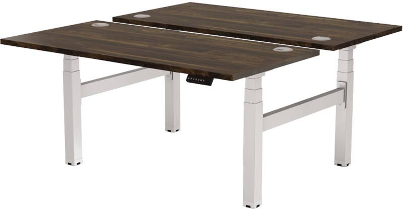 Bureau assis-debout Fellowes Cambio Hauteur Ajustable électriquement Rectangulaire Noyer T-Pied 1699 (L) x 1470 (P) x 1305 (H) mm Acier, MDF (Fibres de moyenne densité), PVC (Polychlorure de vinyle)