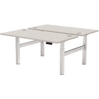 Fellowes Cambio Elektrisch Hoogteverstelbaar Zit-sta-bureau Rechthoekig Grijs T-Voet 1.699 (B) x 1.470 (D) x 1.305 (H) mm MDF (Medium-density fibreboard), PVC (Polyvinylchloride), Staal